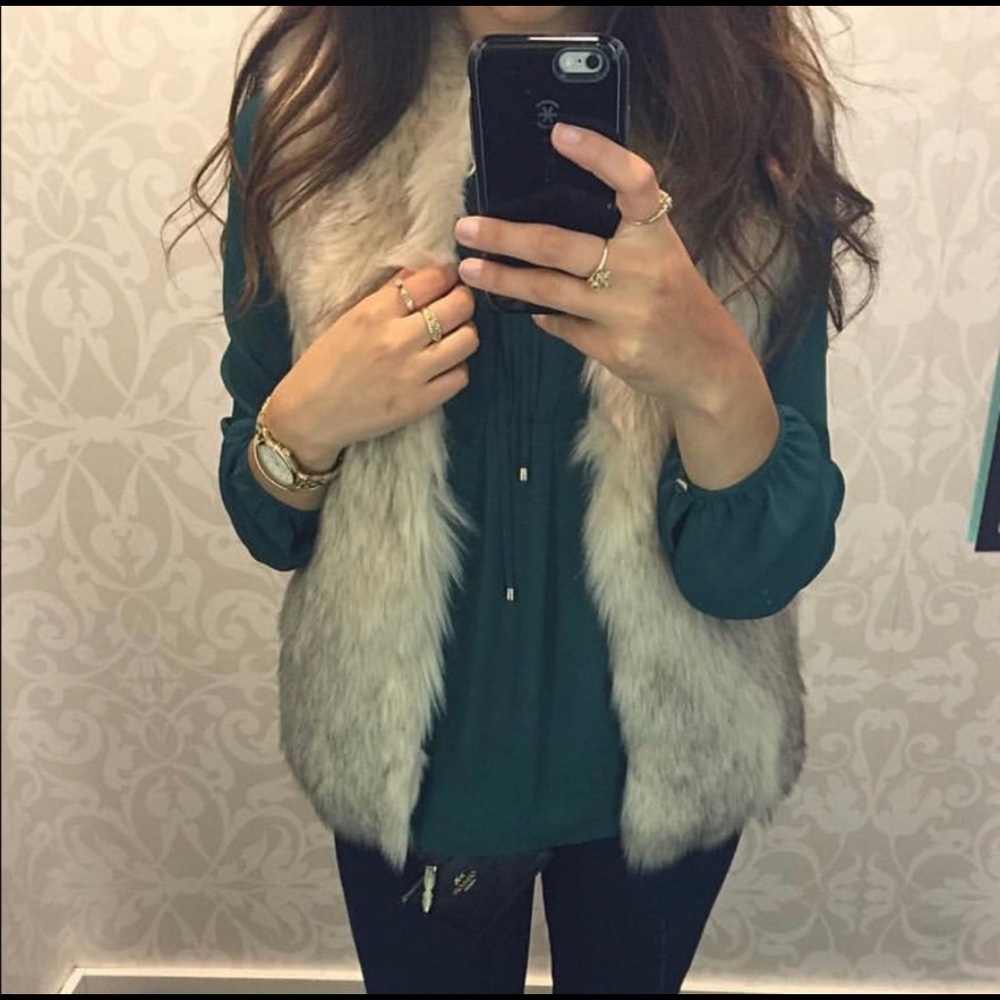Faux fur vest